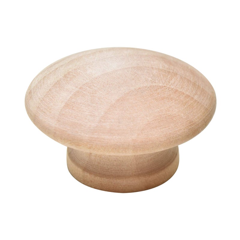 Silverline 6 Pack Round Wood Drawer Knob 1-1/2", Unfinished Cabinet Pulls Handles Hardware for Drawer Wardrobe Dresser - Image 1